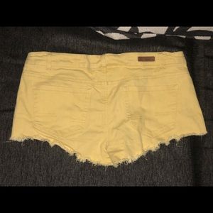Sun Yellow Jean Shorts